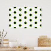 Niedliche Funny Green Eyes Poster (Küche)