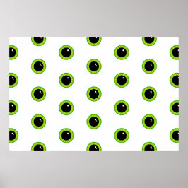 Niedliche Funny Green Eyes Poster