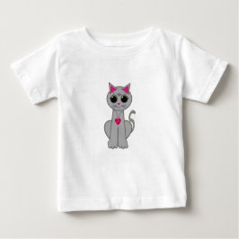 Niedliche Funny Happy Gray Cat Baby T-shirt