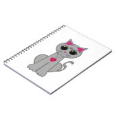Niedliche Funny Happy Gray Cat Notizblock (Linke Seite)