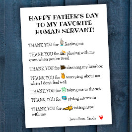 Niedliche Funny Happy Vatertag Card aus der Katze Feiertagskarte