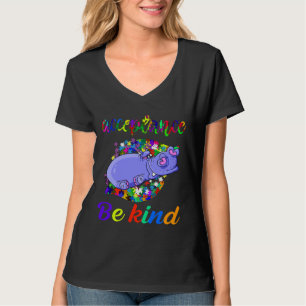 Niedliche Funny Hippo Autismus Bewusstsein Kinder T-Shirt