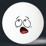 Niedliche Funny Horrified Emoji. Emoticon. Tischtennisball<br><div class="desc">Abrufbar unter:http://www.zazzle.com/produkto</div>