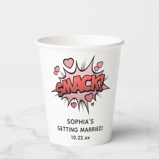 Niedliche Funny Junggeselinnen-Abschied Retro-Hoch Pappbecher (Rückseite)