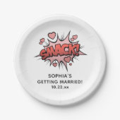 Niedliche Funny Junggeselinnen-Abschied Retro-Hoch Pappteller (Vorderseite)