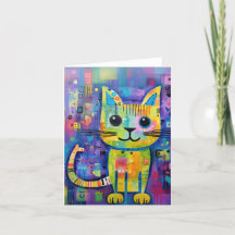 Niedliche Funny Kitty Cat Mixed Media Animal Pet