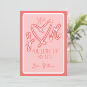 Niedliche Funny Liebe Feiertagskarte (Stehend Vorderseite)