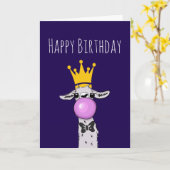 Niedliche Funny Llama Illustration Geburtstag Karte (Gelbe Blume)