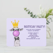 Niedliche Funny Llama Illustration Geburtstagspart Einladung (Stehend Vorderseite)