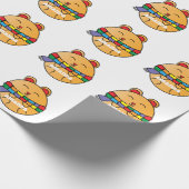 Niedliche Funny Modern Holiday Hamster Tierfarben Geschenkpapier (Ecke)