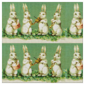 Niedliche Funny Music Making Rabbits Orchestra Stoff (Nahaufnahme)
