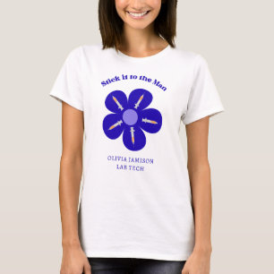 Niedliche Funny Nurse Phlebotomy Blume Spritze T-Shirt