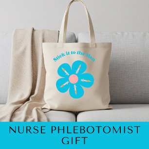 Niedliche Funny Nurse Phlebotomy Blume Spritze Tragetasche