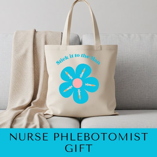 Niedliche Funny Nurse Phlebotomy Blume Spritze Tragetasche