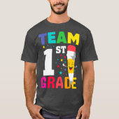 Niedliche Funny Pencil Crayon Team 1. T-Shirt (Vorderseite)