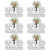 Niedliche Funny Pinguin Weihnachtsgeschenke Labels (Vorderseite)