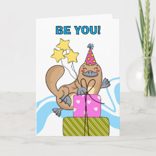 Niedliche Funny Platypus Geburtstag seltsam sein Karte
