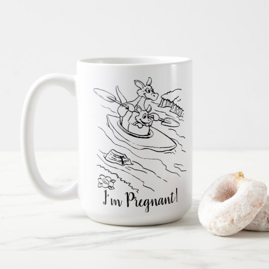 Niedliche Funny Pregnancy Ankündigung Onkel Kaffeetasse (Mit Donut)