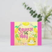 Niedliche Funny Quote Gnome Lemons Postkarte (Stehend Vorderseite)