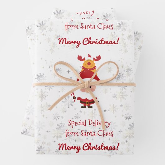 Niedliche Funny Rudolph Special Lieferung von Sant Geschenkpapier Set (Beispiel)