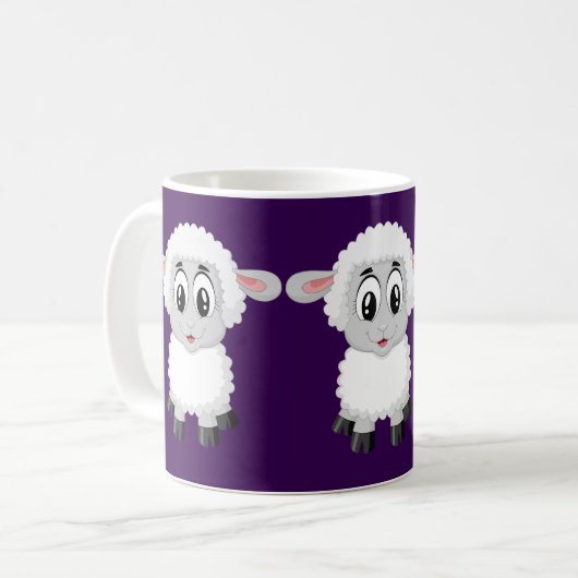 Niedliche Funny Sheep Design - Adventables Landtie Kaffeetasse (Vorderseite Links)