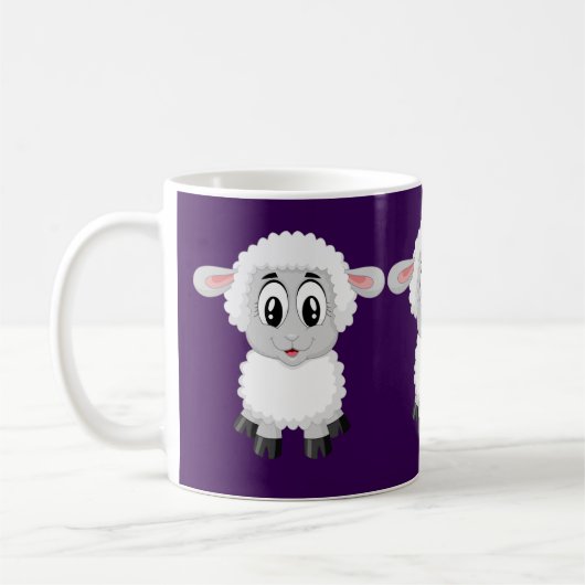 Niedliche Funny Sheep Design - Adventables Landtie Kaffeetasse (Links)