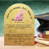 Niedliche Funny Snail Foto Graduation Party Einladung