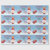Niedliche Funny Special Delift Santa Rudolph Geschenkpapier (Flach)