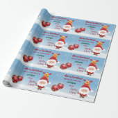 Niedliche Funny Special Delift Santa Rudolph Geschenkpapier (Ungerollt)