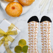Niedliche Funny Sufganiyot und Latkes jüdische Han Socken
