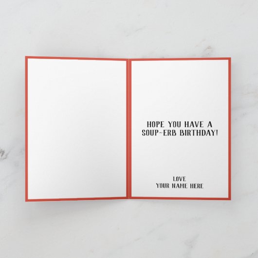 Niedliche Funny Tomato Pun Vater Happy Birthday Dankeskarte (Innenseite)