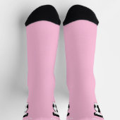 Niedliche Funny Tuxedo Cat & Paws on Light Pink Socken (Oben)