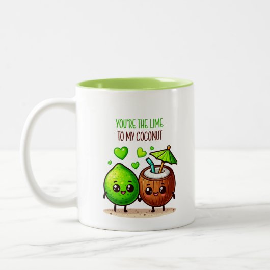 Niedliche Funny Valentine's Day Friendship Kawaii Zweifarbige Tasse (Links)