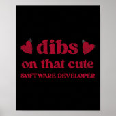 Niedliche Funny Valentine's Day Software Developer Poster (Vorne)