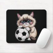 Niedliche Fußball Birman Einfach Mädchen das Katze Mousepad (Mit Mouse)