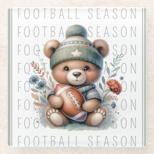 Niedliche Fußball Glasuntersetzer (Vorderseite)