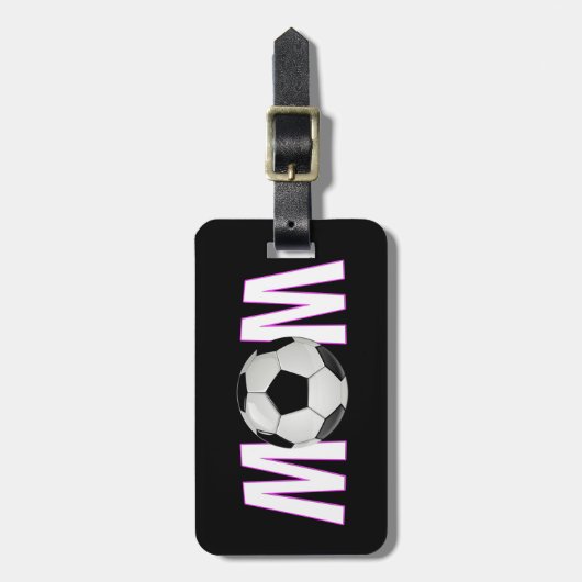 Niedliche Fußball-Mama Gepäckanhänger (Vorderseite vertikal)