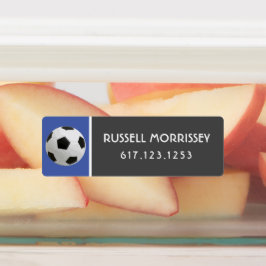 Niedliche Fußballball-Kinder Name Nummer farbenfro Etiketten