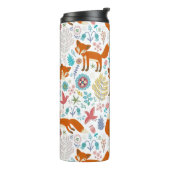 Niedliche Fußböden und Blume Thermosbecher (Nach links gedreht)