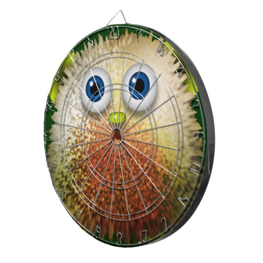 Niedliche Fuzzy Cartoon Art for All Dartscheibe (Vorderseite rechts)