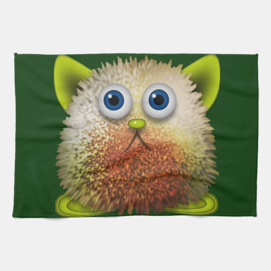 Niedliche Fuzzy Cartoon Art for All Handtuch (Horizontal)