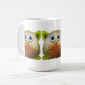 Niedliche Fuzzy Cartoon Art for All Kaffeetasse (Vorderseite Links)