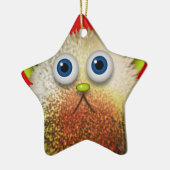 Niedliche Fuzzy Cartoon Art for All Keramik Ornament (Links)
