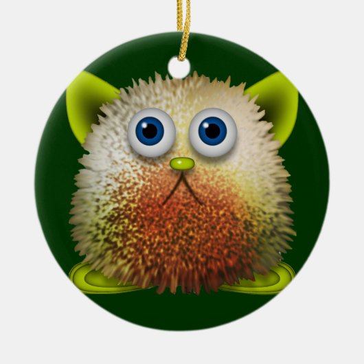 Niedliche Fuzzy Cartoon Art for All Keramik Ornament (Vorne)