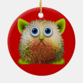 Niedliche Fuzzy Cartoon Art for All Keramik Ornament (Hinten)