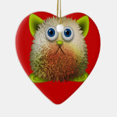 Niedliche Fuzzy Cartoon Art for All Keramikornament (Rechts)