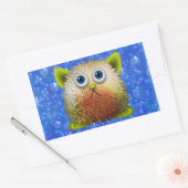 Niedliche Fuzzy Cartoon Art for All Rechteckiger Aufkleber (Umschlag)