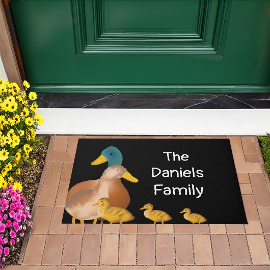 Niedliche Fuzzy Duck Family Doormat Fußmatte