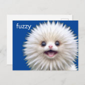 Niedliche Fuzzy Kreatur Postkarte (Vorne/Hinten)
