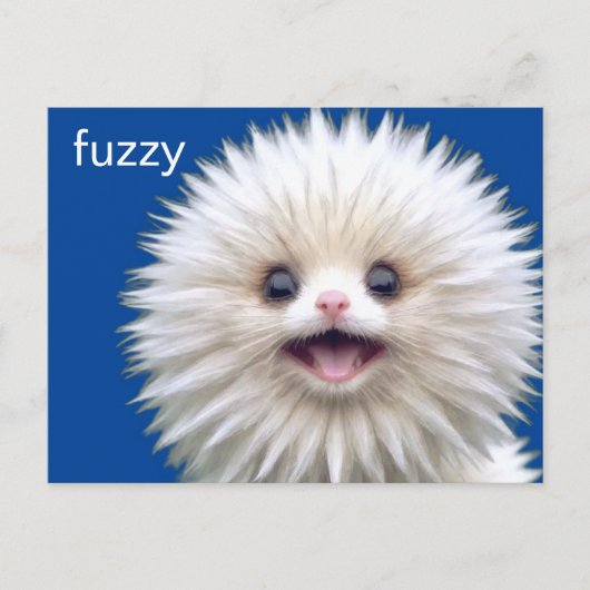 Niedliche Fuzzy Kreatur Postkarte (Vorderseite)